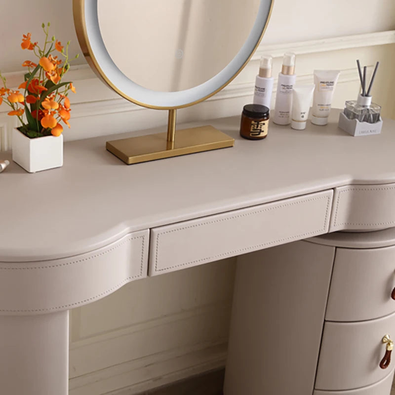 Modern Luxury Makeup Vanity Desk Design Aesthetic Style Elegant Dressing Table Nordic Tocador De Maquillaje Bedroom Furniture