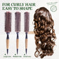 Round Boar Bristle Hair Brush – Curling & Blowout Styling Comb