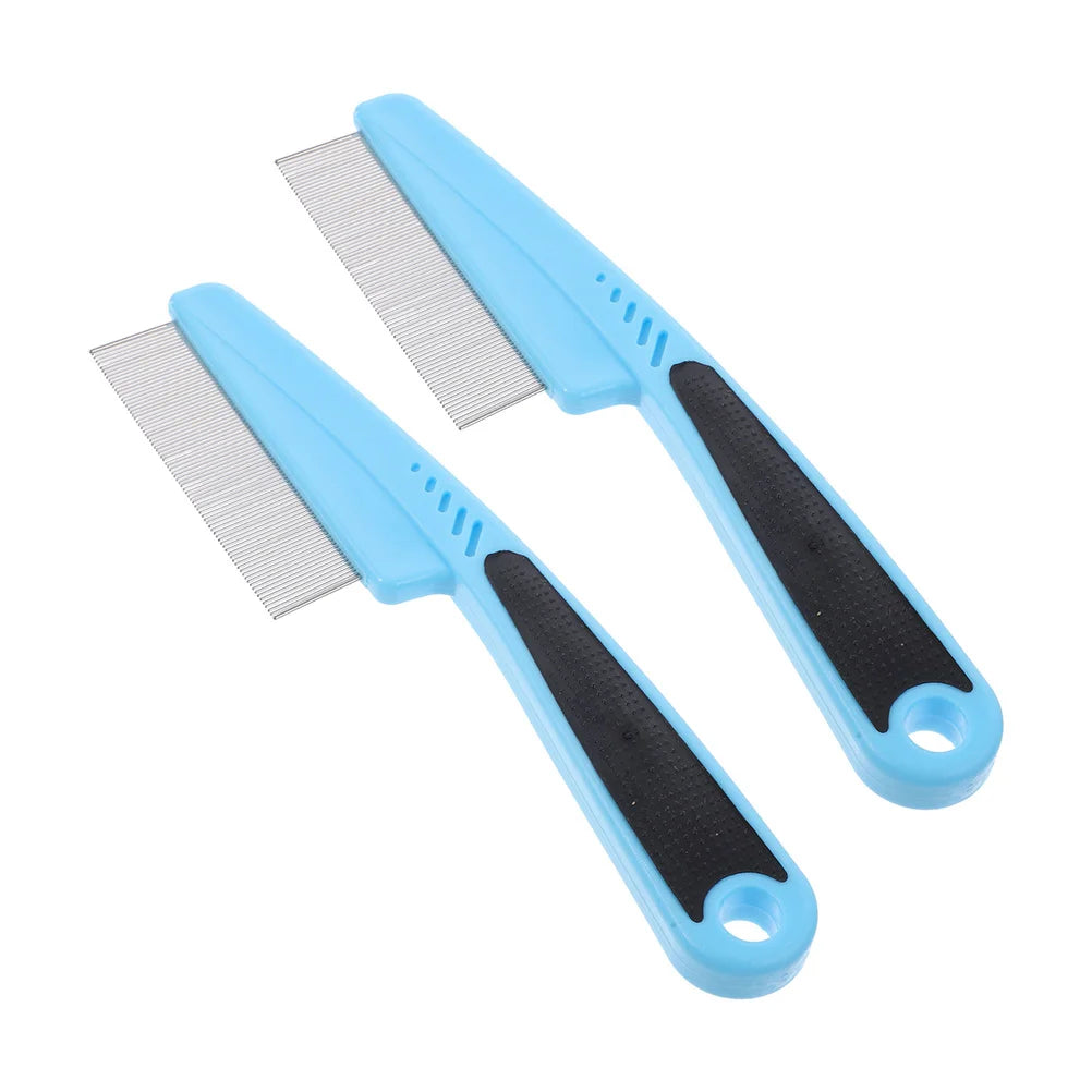2-Piece Stainless Steel Fine Tooth Comb – Dandruff Remover
