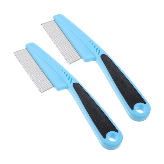 2-Piece Stainless Steel Fine Tooth Comb – Dandruff Remover