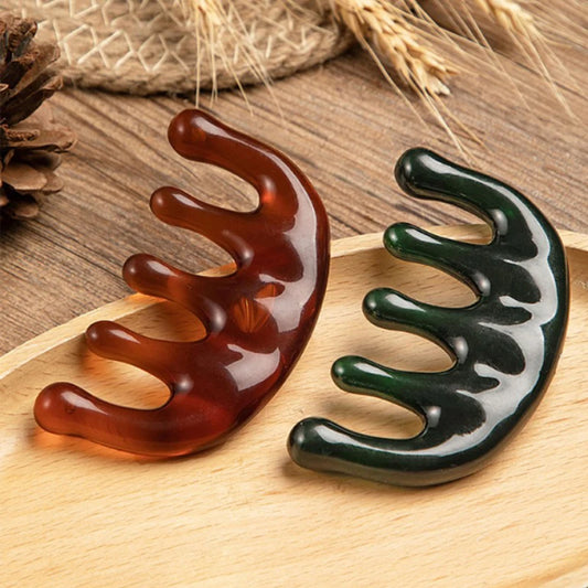 5-Claw Resin Scalp Massager – Gua Sha Head Spa Comb