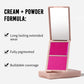 2in1 Spring Pink Blush Matte Dewy Rosy Blush Makeup Pan Long Wearing High Pigment Orange Red Cream & Powder Blush Palette