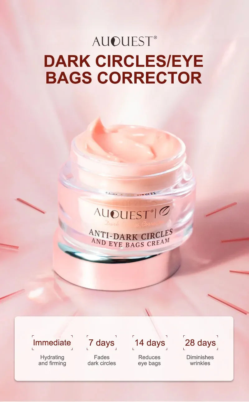 AUQUEST Eye Bags Dark Circles Eye Cream Under Eye Skin Care Caffeine Brightening Peptide Firming Eye Care Beauty Cream Products