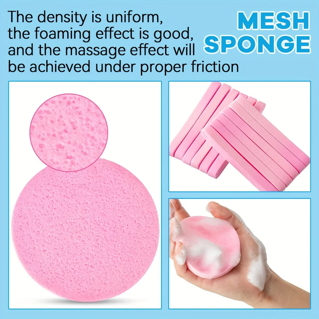 Compressed Facial Sponges (240-Count) — Bath Tool, Makeup Removal | Beautifully Within