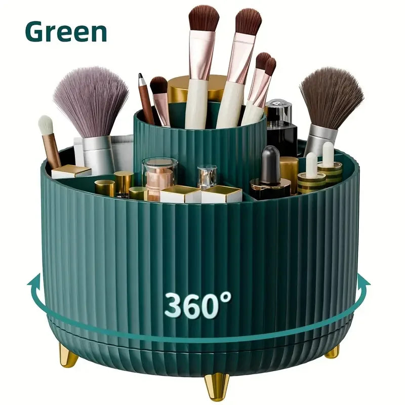 Rotating Makeup Organizer – 360° Brush & Tool Holder