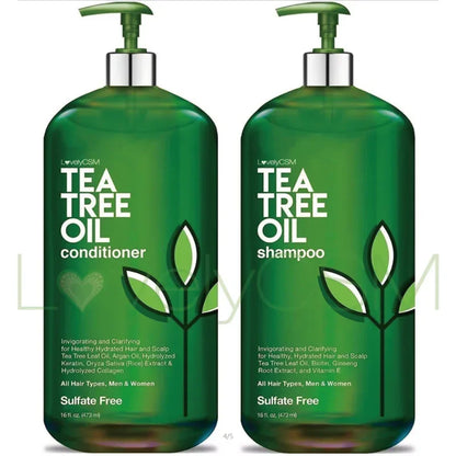 Tea Tree & Argan Oil Shampoo & Conditioner – 473ml Set