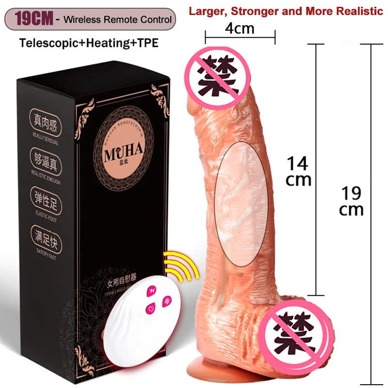Thrusting Realistic Dildo w/ Remote