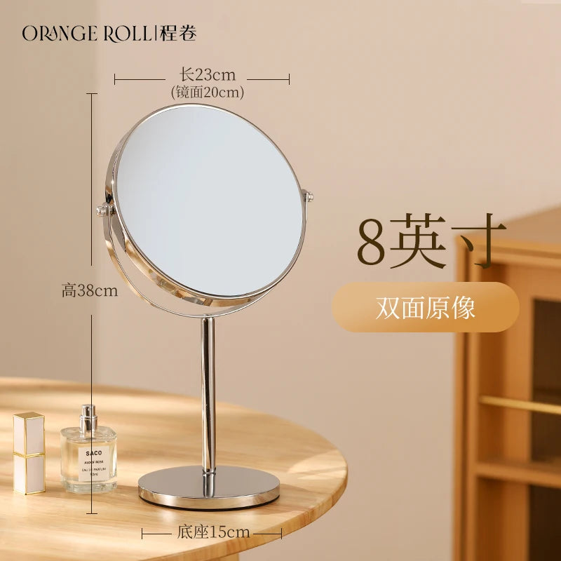 Round Standing Vanity Mirror
