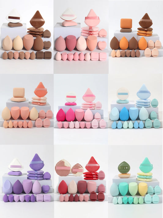 20PCS Pink Makeup Sponge Set – Foundation & Powder Puff