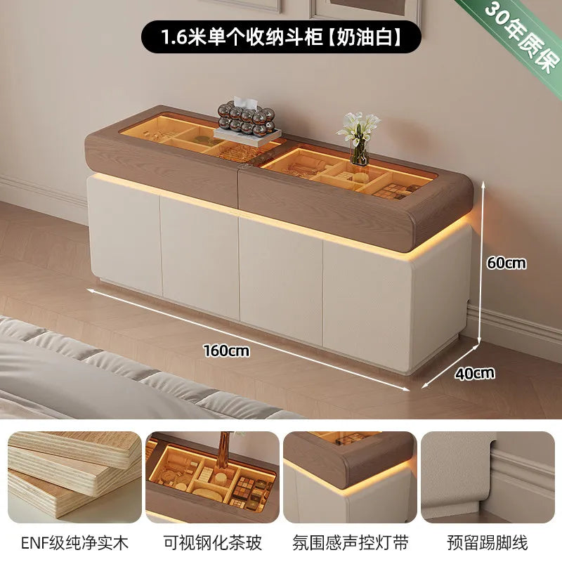 Foldable Hidden Vanity Desk with Mirror
