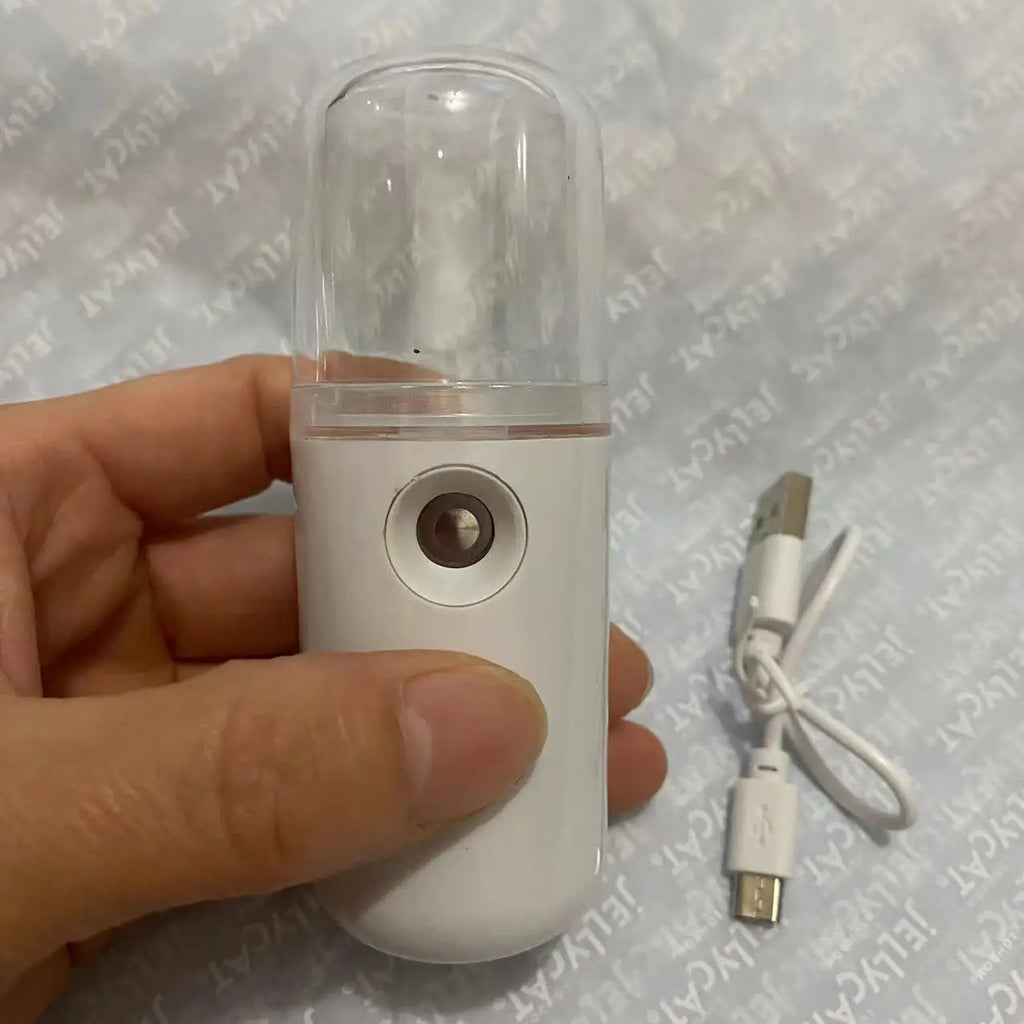 Mini Rechargeable Nano Facial Steamer Portable Humidifier Cold Steam Spray