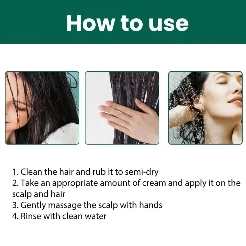 Ginger Hair Cream Hair Mask for Hair Growth Ginger Oil Prevent Loss Treatment Anti-Dandruff Smoothing Repair Care Cream