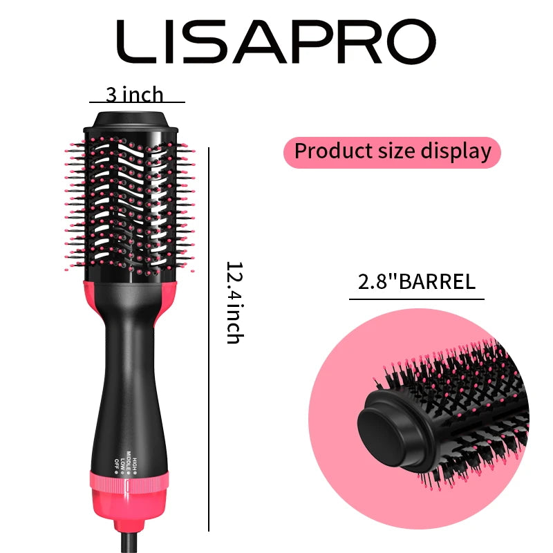 LISAPRO 3-in-1 Hot Air Brush – Dryer & Volumizer