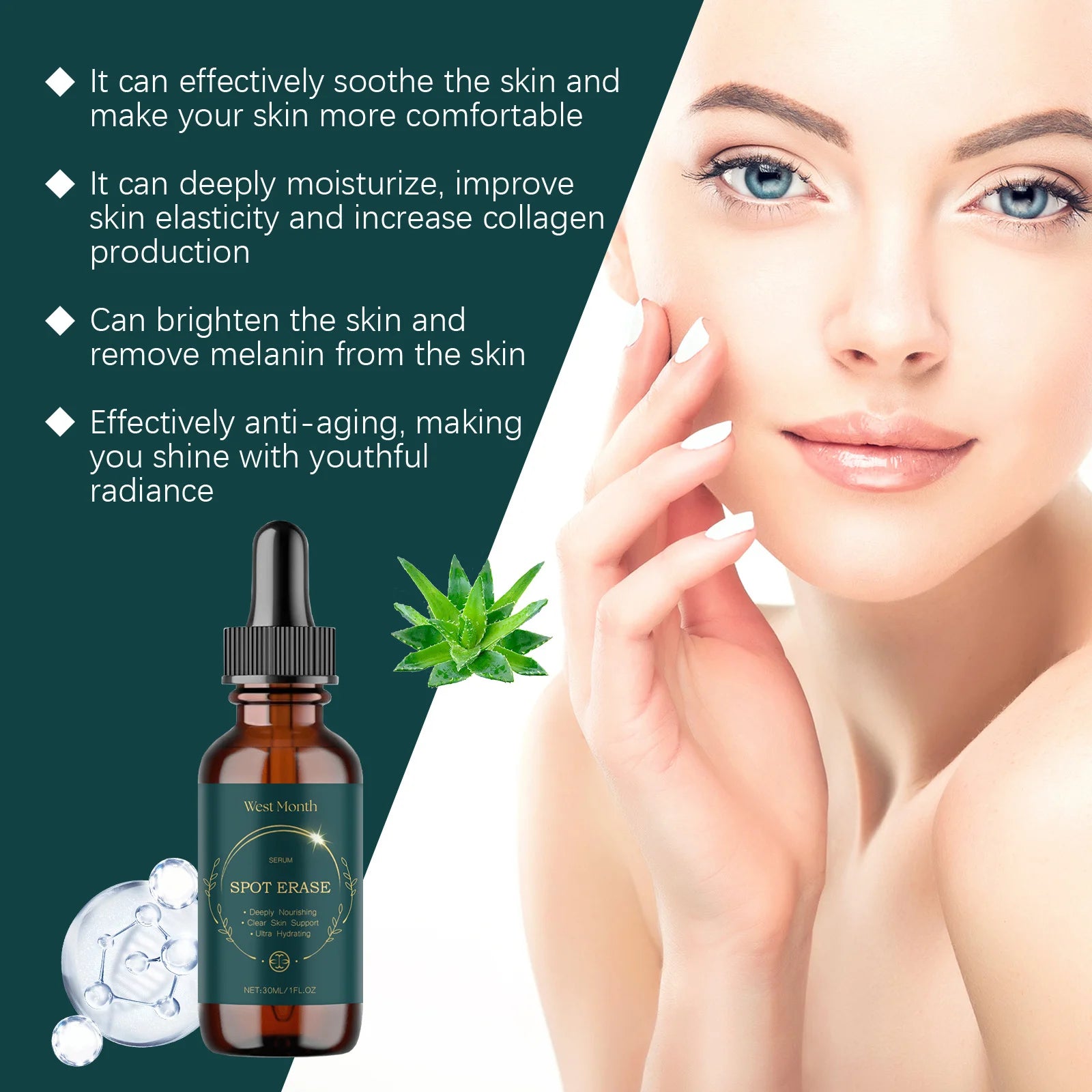 Niacinamide Facial Serum Fade Fine Line Moisturzing Brightening Rejuvenation Shrink Pores Fade Melanin Vitamin C Serum Skin Care