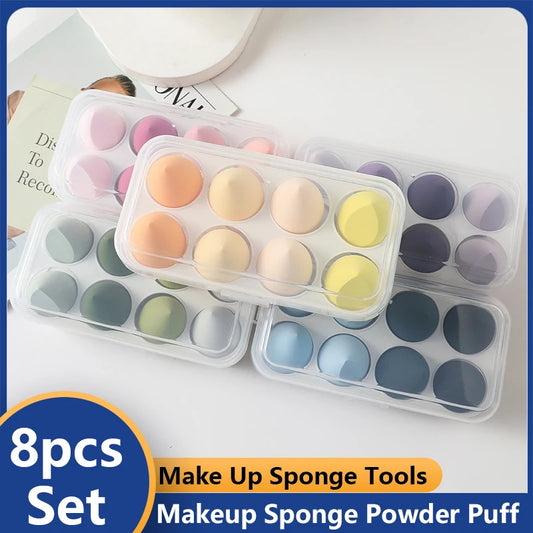 4/8PCS Makeup Sponge Puff – Beauty Blender Set