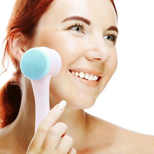 Double-Sided Face Cleansing Brush – Blackhead & Pore Cleaner
