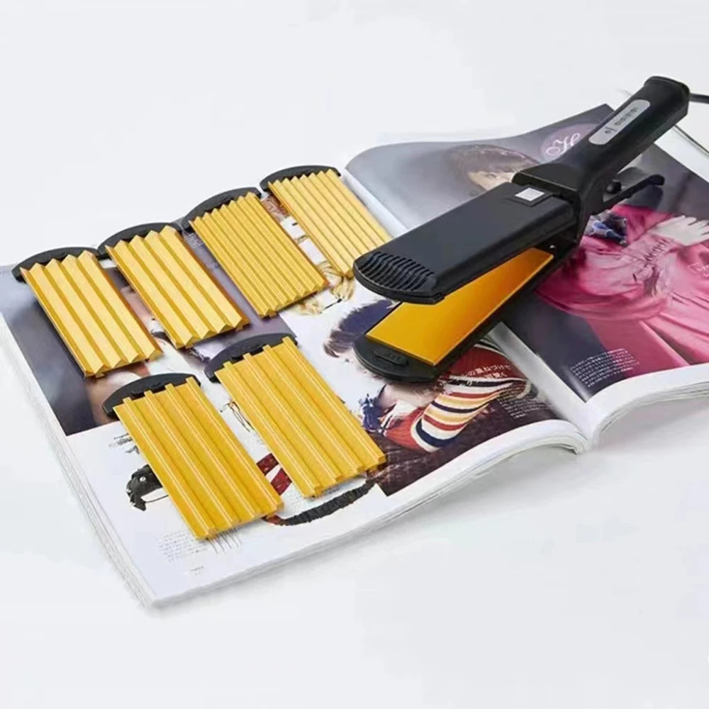 Ceramic Hair Waver – Curling Iron with Corrugated Plates