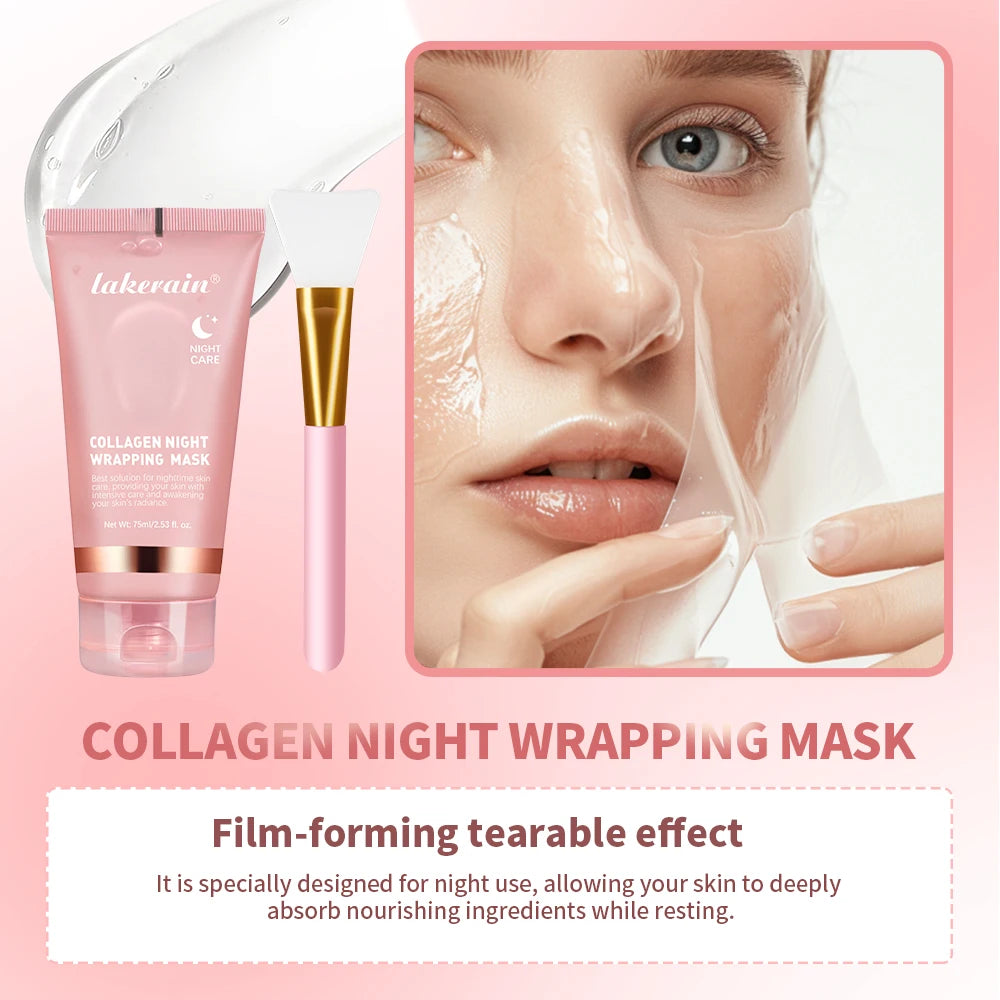 Collagen Wrapping Facial Mask & Brush Set