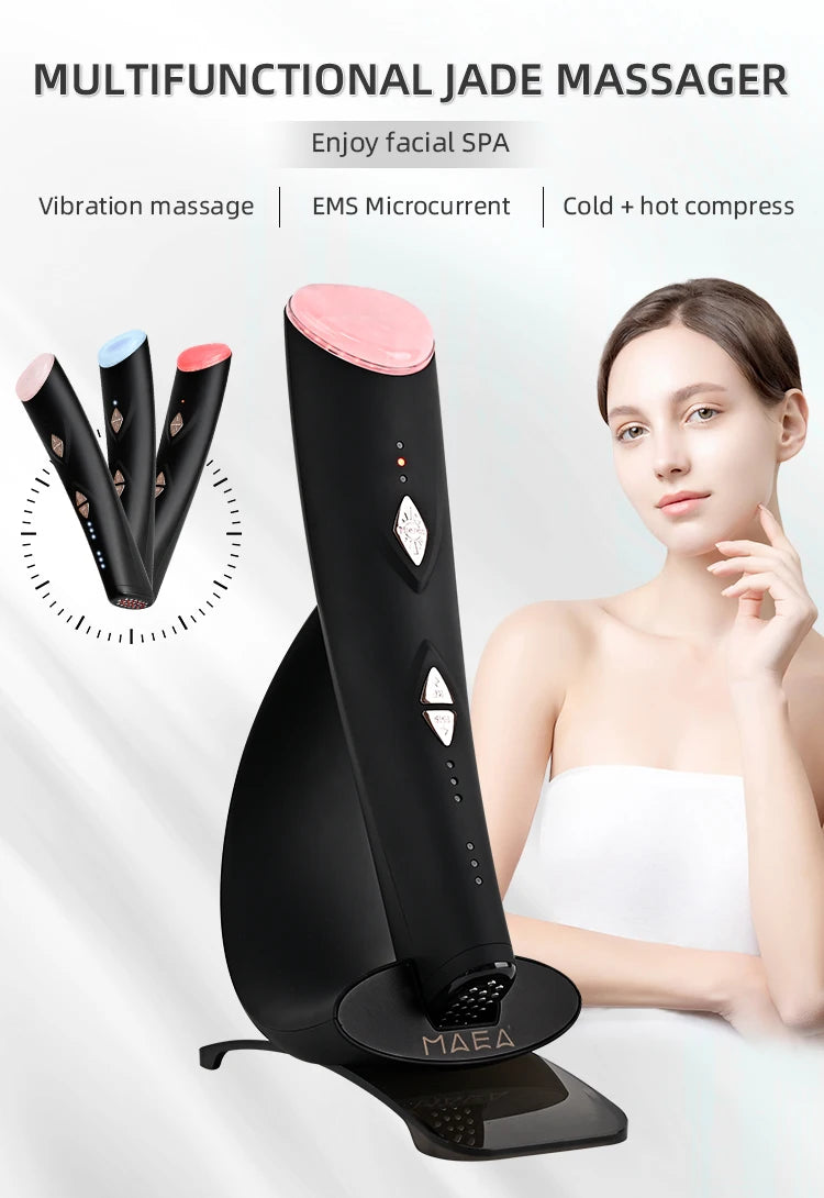 Lesenbeauty Multifunction Skincare Device Pro Hot Compress Skin Care LED Light Therapy EMS Face Lifting Beauty Massager