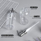 Clear Shampoo & Body Wash Dispenser Set – Stainless Pump