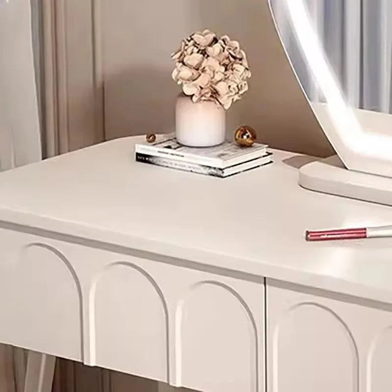 Simple Vanity Table Classic Vintage Drawer Storage Vanity Table European Modern Table Coiffeuse Maquillage Bedroom Furniture