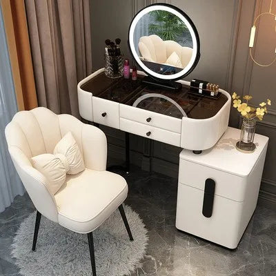 Wide Vanity Table with Storage Drawer