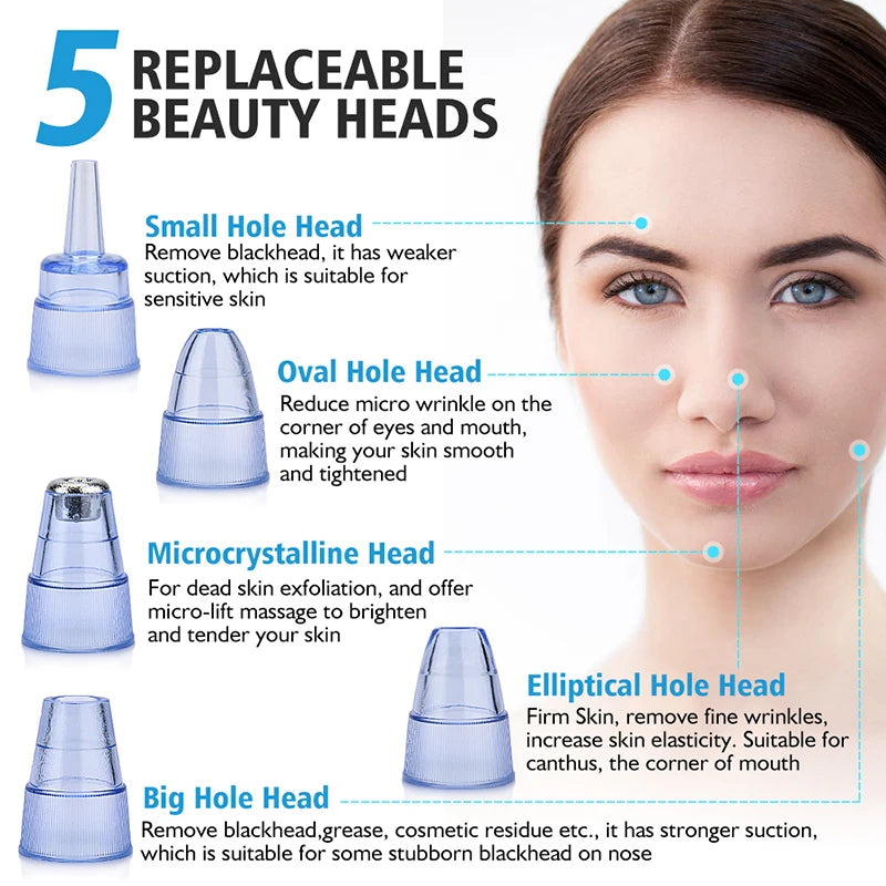 USB Rechargeable Nose Vacuum Blackhead Remover Pore Extractor Tool