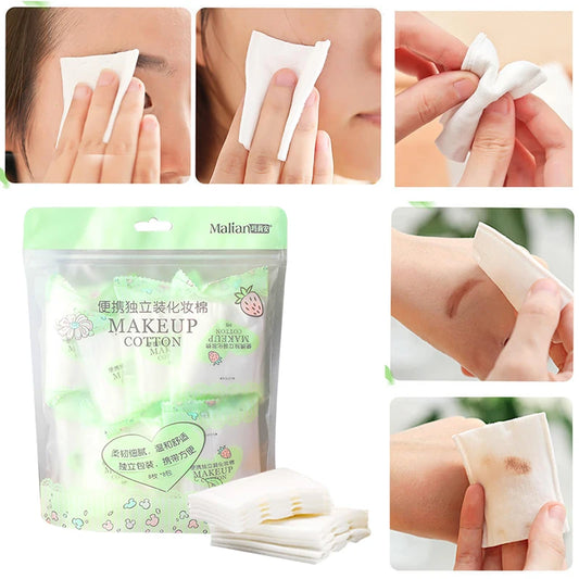 64PCS Makeup Remover Cotton Pads – Disposable Pack