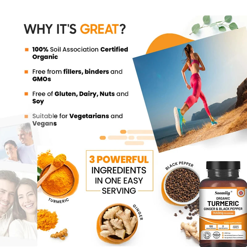 Turmeric + Ginger & Black Pepper Capsules – Joint & Flexibility Support