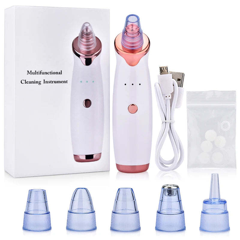 USB Rechargeable Nose Vacuum Blackhead Remover Pore Extractor Tool