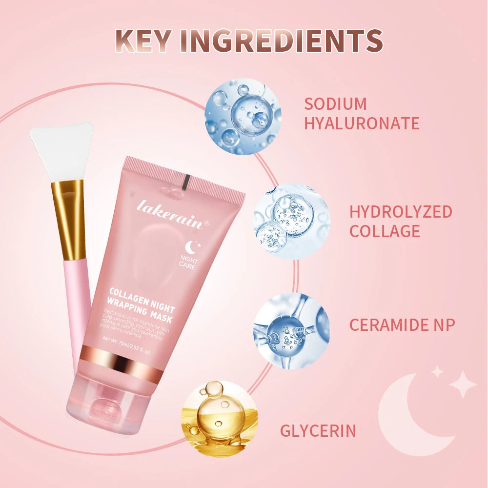 Collagen Wrapping Facial Mask & Brush Set