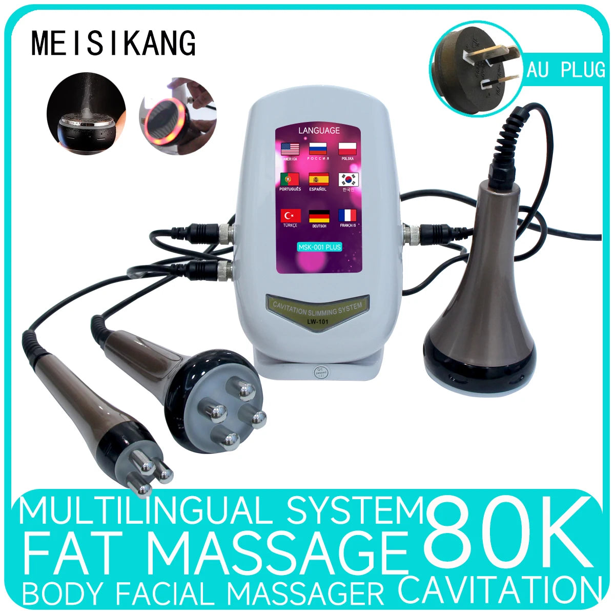 MEISIKANG 3-in-1 Cavitation Ultrasonic Machine – Body & Face Care