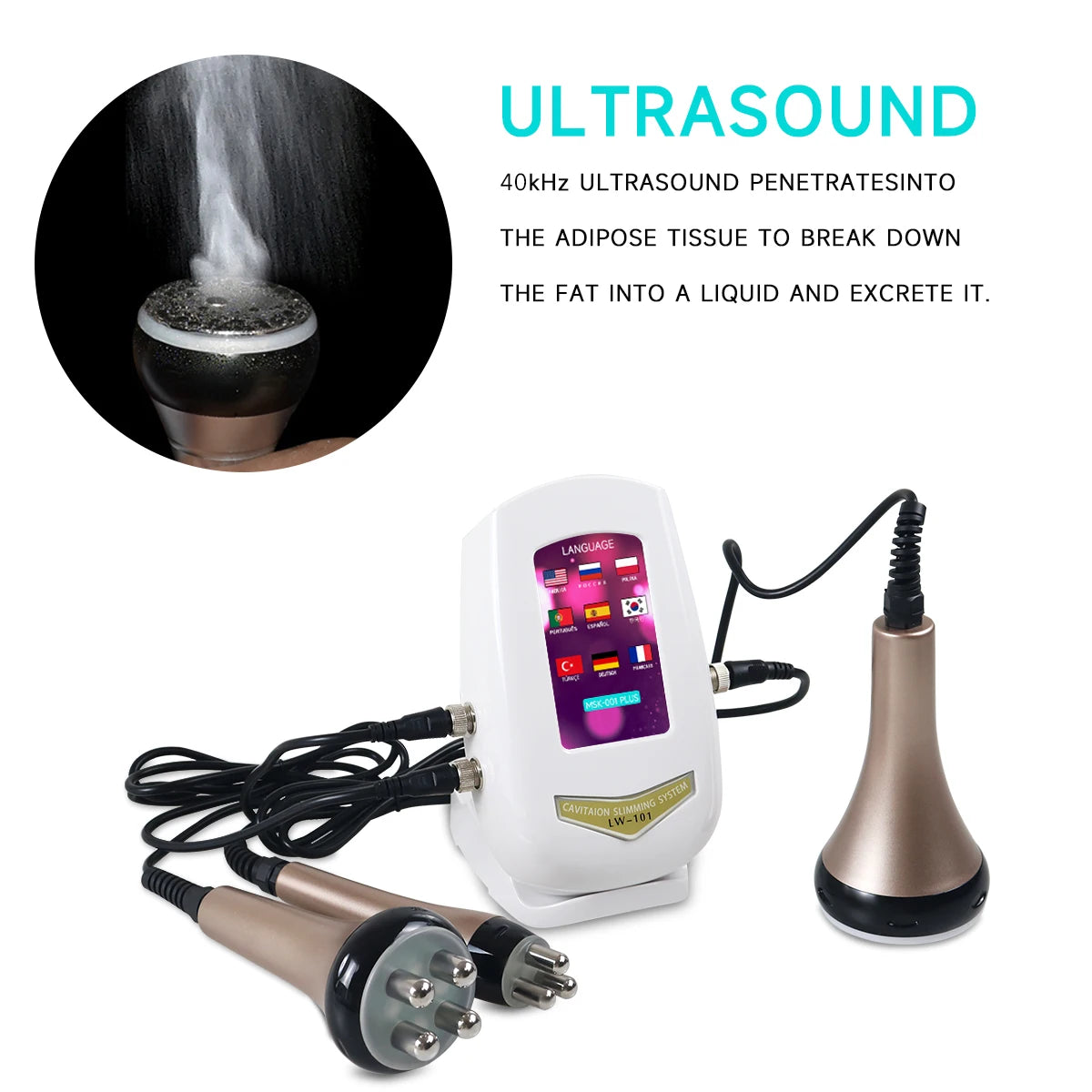 MEISIKANG 3-in-1 Cavitation Ultrasonic Machine – Body & Face Care