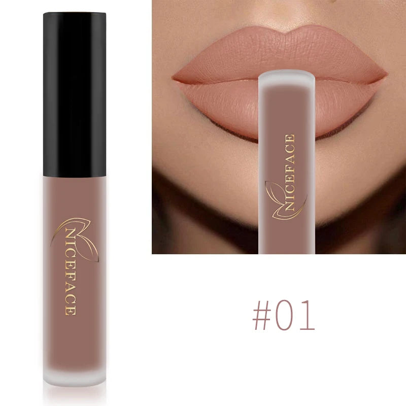 Niceface Lip Gloss – Waterproof Matte Liquid Lipstick
