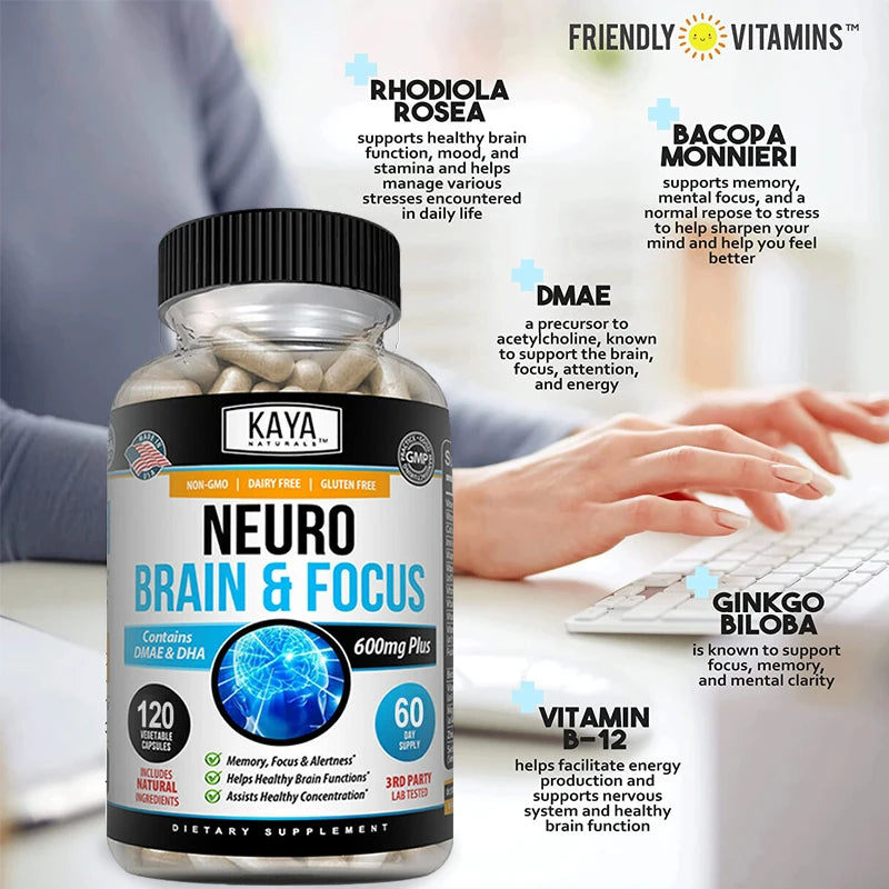 Neuro Brain & Focus Supplement – Memory, Clarity & Cognitive Health