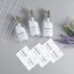 Clear Shampoo & Body Wash Dispenser Set – Stainless Pump
