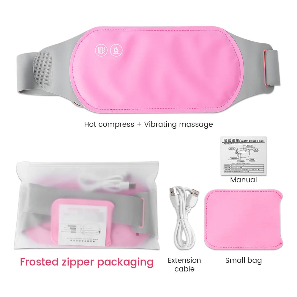 Heated Waist Massage Belt – Menstrual Pain Relief Device