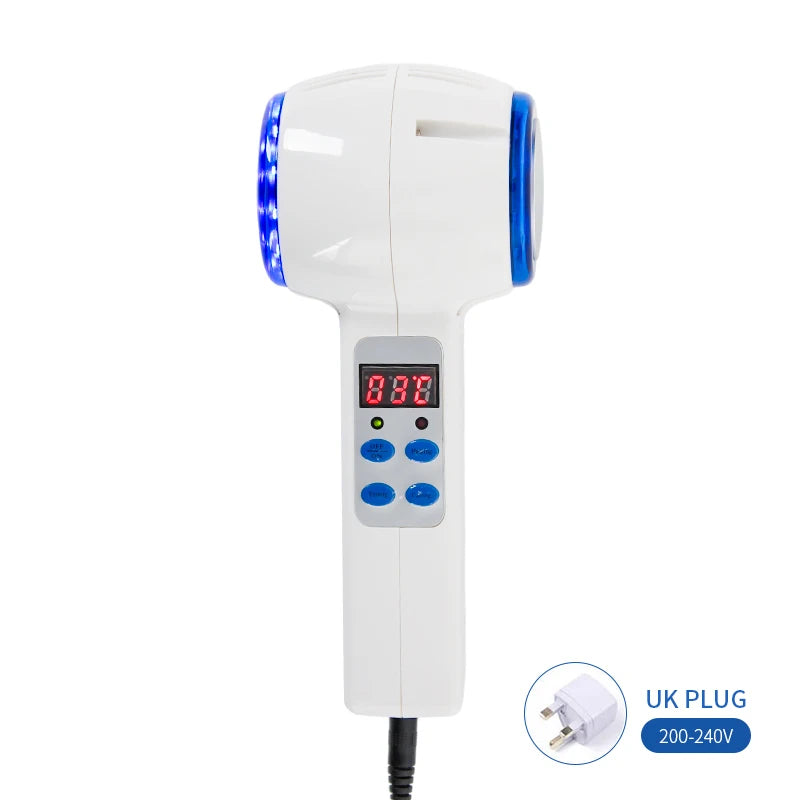Hot Cold Facial Hammer Massager Blue Light Pore Care Beauty Tool