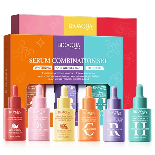 BIOAQUA Face Serum Set – Vitamin C, Retinol & Hyaluronic Acid (3pcs)
