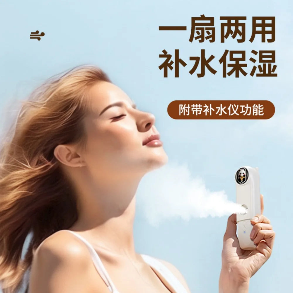 USB Mini Nano Spray & Fan – Portable Face Moisturizer & Cooler