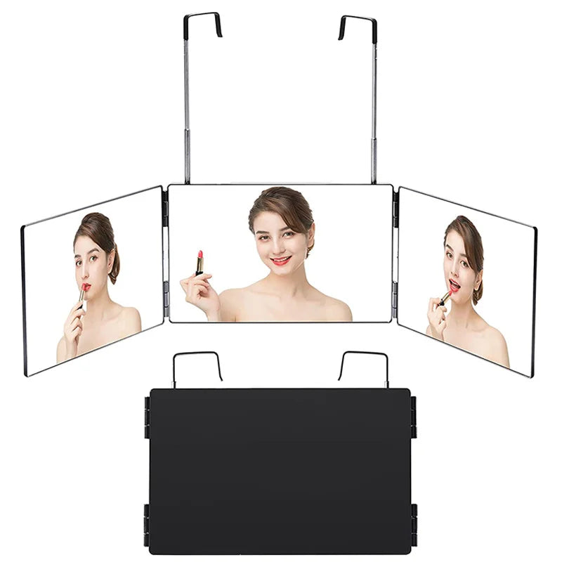 Foldable Three-Way Travel Vanity Mirror