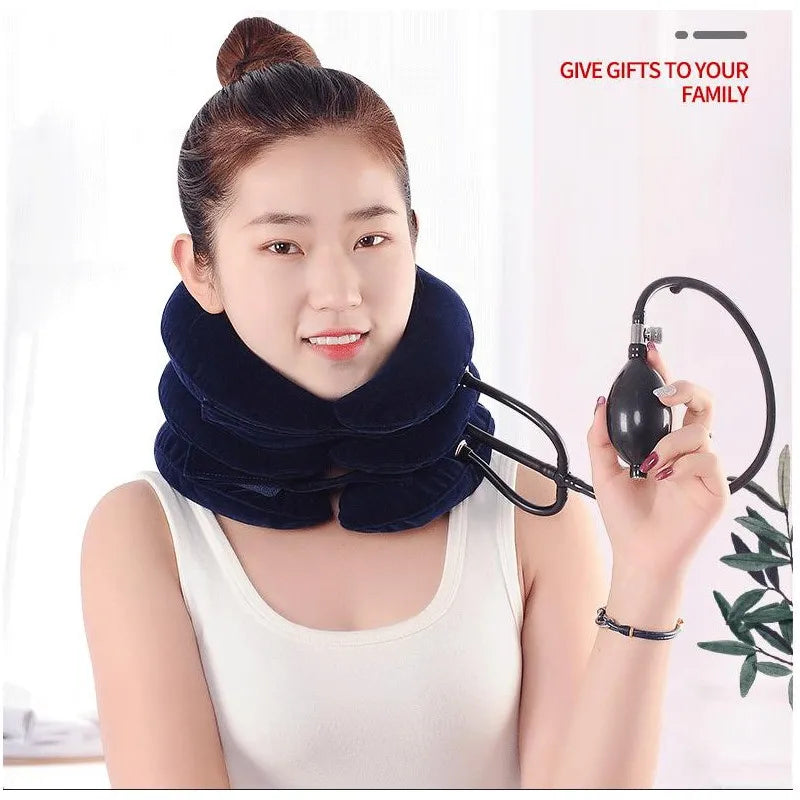 Inflatable Cervical Neck Brace – Stretch & Hot Compress Device