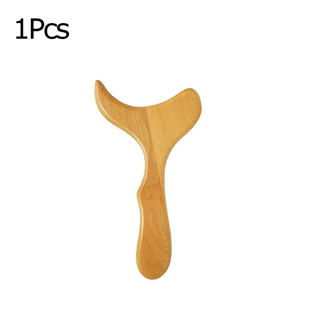Wooden Therapy Massage Tools – Anti-Cellulite Gua Sha Roller & Cup Set