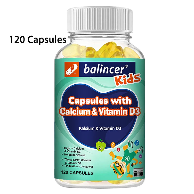Kids Calcium & Vitamin Supplement – Strong Bones & Teeth Support