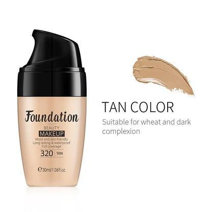 30ml Liquid Foundation – Waterproof High Coverage