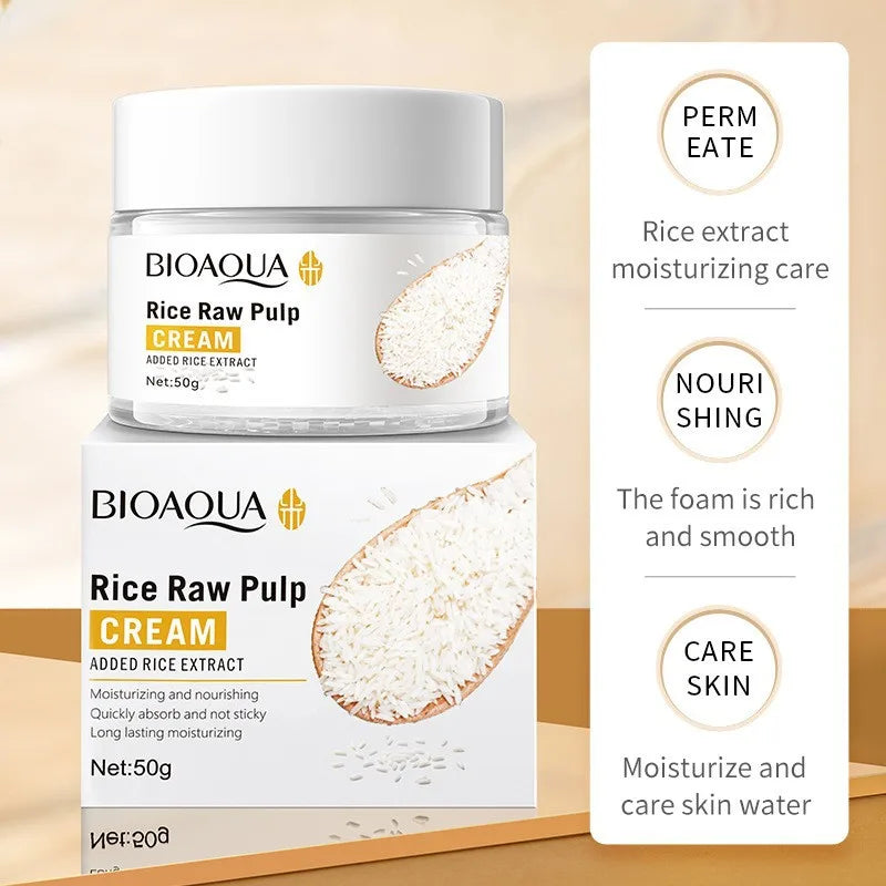 BIOAQUA Rice Skincare Set (6PCS) – Cleanser, Cream, Serum & Toner