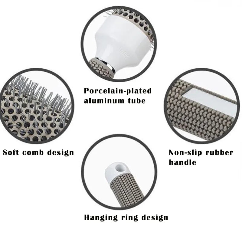 Round Hair Brush – Curling & Styling Salon Hair Comb