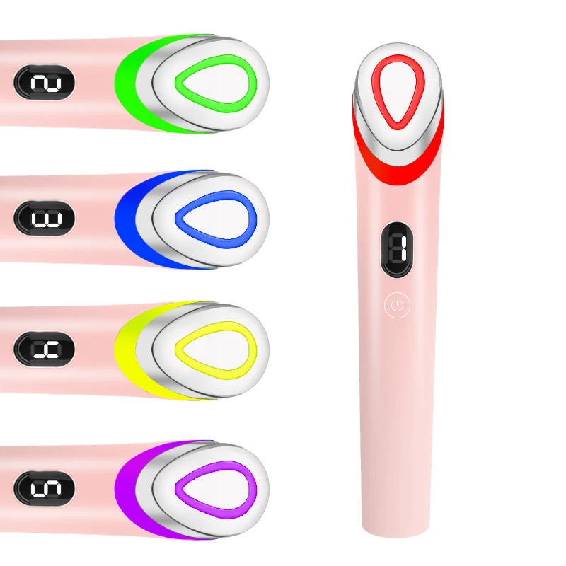 7 Color Led Eye Light Therapy Wand Red Blue Facial Skincare Massager