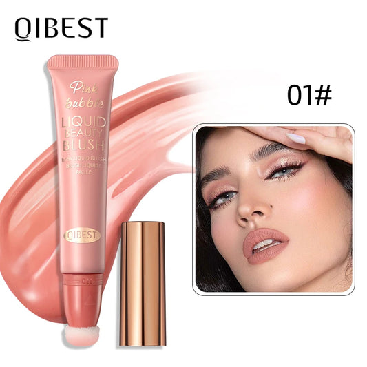 QIBEST Liquid Blusher – Cushion Applicator Cream Cheek Tint