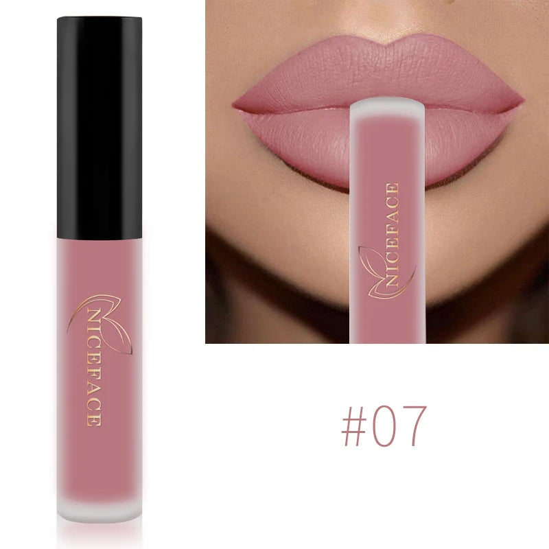 Niceface Lip Gloss – Waterproof Matte Liquid Lipstick